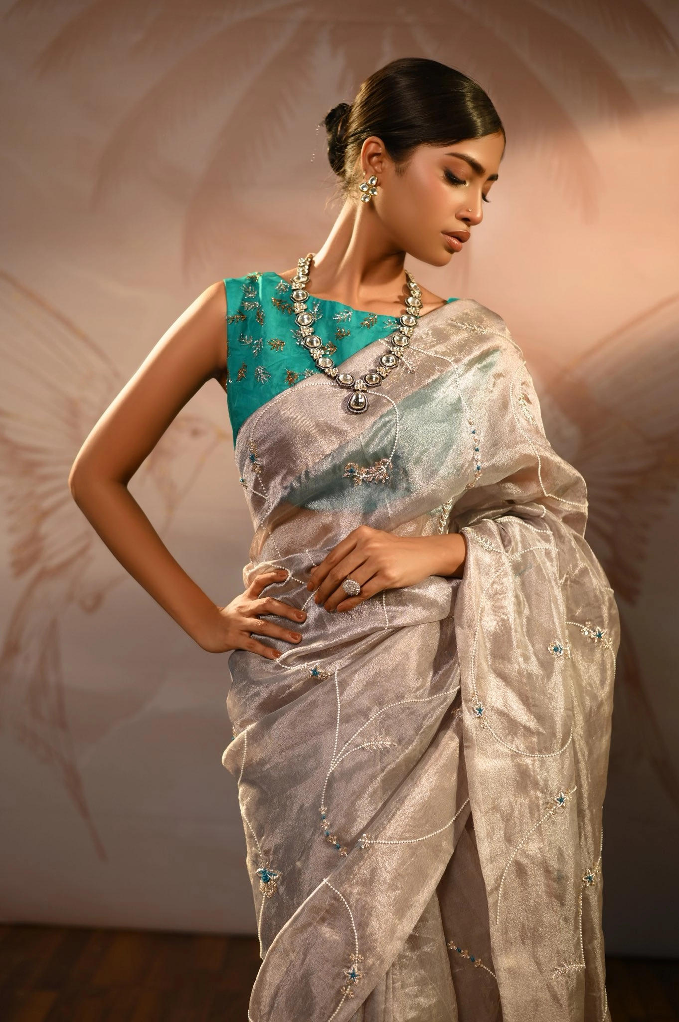 Champagne Silk Saree